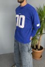 Erkek Oversize Baskılı Old School Saks Sweatshirt